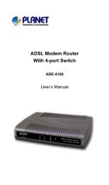 ADSL Modem Router With 4-port Switch ADE-4100 - Planet
