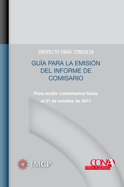 guía para la emisión del informe de comisario - Instituto Mexicano ...