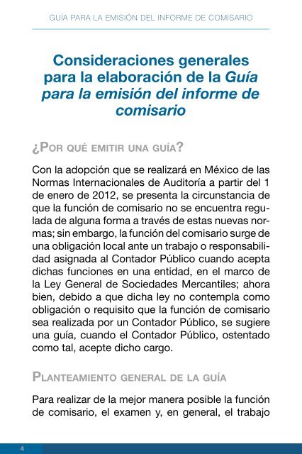 guía para la emisión del informe de comisario - Instituto Mexicano ...