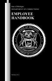 MDOC Employee Handbook - Michigan Corrections Organization