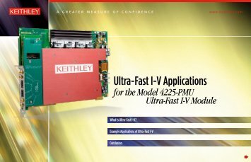 Ultra-Fast I-V Applications