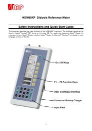 HDM99XP Dialysis Reference Meter Safety ... - IBP Medical