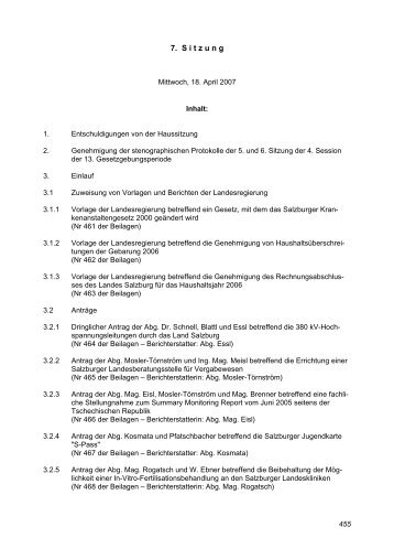 Vorlage für Landtagskanzlei - Land Salzburg