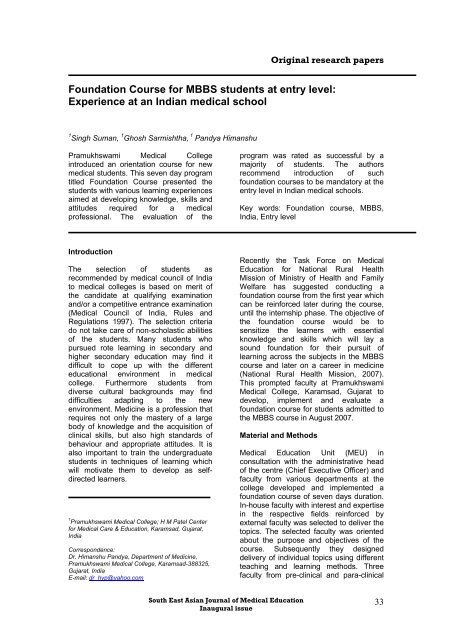Untitled - South East Asian Journal of Medical Education