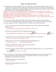 Chapter 9 Free Response Practice 1. Suppose that you and your lab ...
