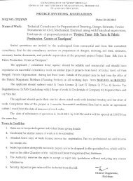 NOTICE INVITING QUOTATION - Birbhum District