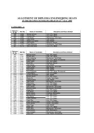 allotment of diploma engineering seats - Directorate of Higher ...