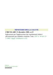 MINISTERO DELLA SALUTE CIRCOLARE 13 dicembre 2001, n.13 ...