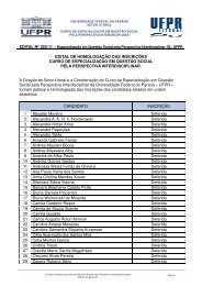 Veja lista dos candidatos - UFPR Litoral - Universidade Federal do ...