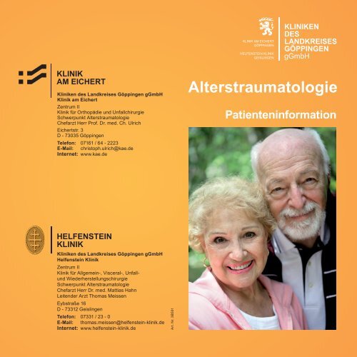 Alterstraumatologie Patienteninformation - Helfenstein-Klinik ...