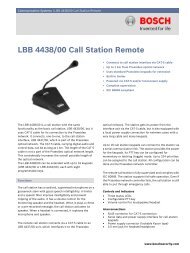 LBB 4438/00 Call Station Remote - Infinity