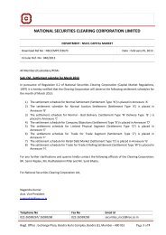 CM - Settlement calendar for March 2013 - NSE