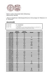 Klausurergebnisse - Medizinische FakultÃƒÂ¤t - Martin-Luther ...