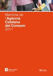 MemÃ²ria de l'AgÃ¨ncia Catalana del Consum 2011