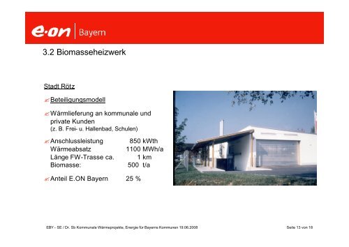 Kommunale Energieprojekte zur Erzeugung regenerativer Energien