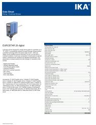 Data Sheet EUROSTAR 20 digital - Labequip