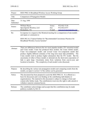 Comparison of Propagation Models