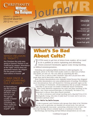 What's So Bad About Cults? - Plain Truth Ministries