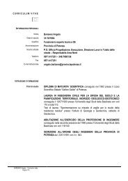 C.V. ing. Angelo BARBANO - Provincia di Potenza