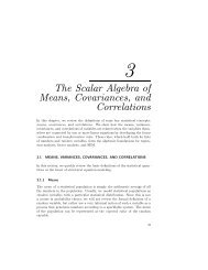 The Scalar Algebra of Means, Covariances, and ... - Statpower