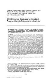 DNA Extraction Strategies for Amplified Fragment Length ...