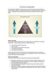 Core Career Counselling Skills - Faculty Development