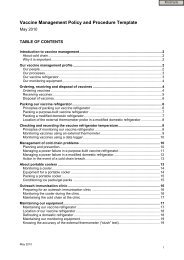 Vaccine management template policies and procedures