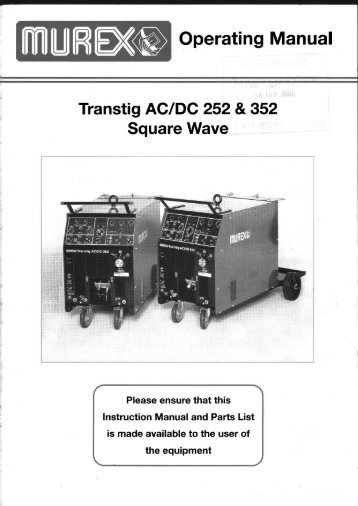 Transtig AC/DC 252 & 352 - Murex