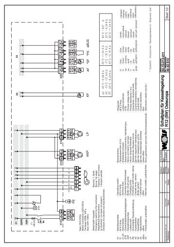 Schaltplan für Kesselregelung R12 (5W) Osteurop a Schaltplan für ...