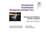 Grundschule Fachlehrplan Bewegung und Sport neu Bundesweite ...