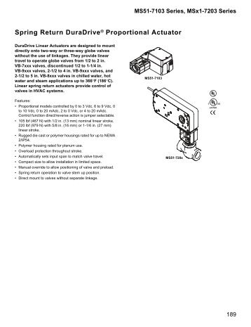 Spring Return DuraDriveÂ® Proportional Actuator - Eprinc.net