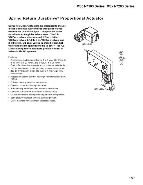 Spring Return DuraDriveÂ® Proportional Actuator - Eprinc.net