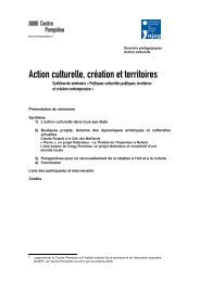 SynthÃ¨se du sÃ©minaire Â« Politiques culturelles publiques ... - Injep