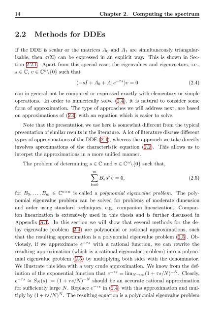 The spectrum of delay-differential equations: numerical methods - KTH