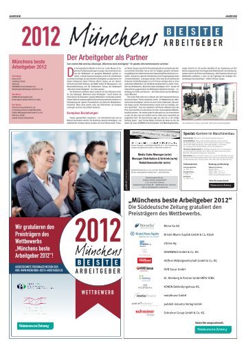 Münchens beste Arbeitgeber 2012 - metafinanz ...