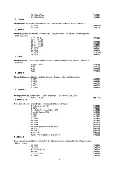 Katalog Teil 7 Teil 2 von Schlesien Nieder- und Oberschlesien