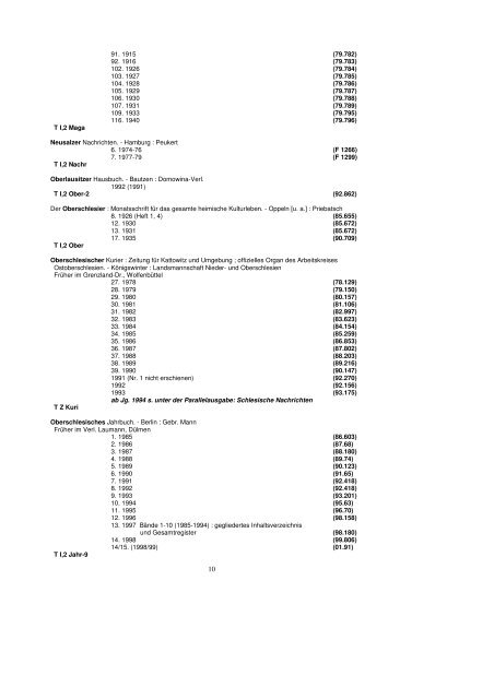 Katalog Teil 7 Teil 2 von Schlesien Nieder- und Oberschlesien