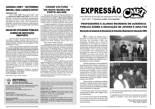 Jornal do CMET Paulo Freire 2008 - Prefeitura Municipal de Porto ...