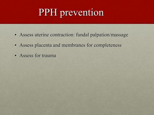 Postpartum Haemorrhage - Dr Andrew Booker