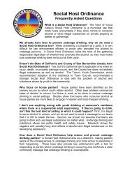 Social Host Ordinance - Town of Yucca Valley
