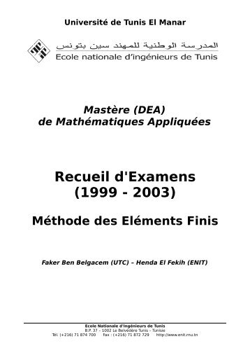 Recueil d'Examens (1999 - 2003) - lamsin