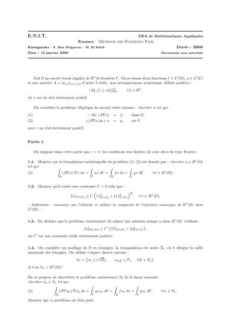 Recueil d'Examens (1999 - 2003) - lamsin