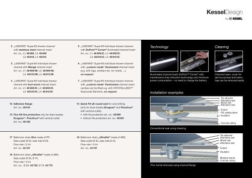 KESSEL bathroom drain collection - Tengi