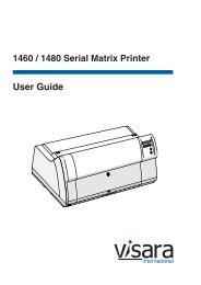 1460/1480 Serial Matrix Printer User Guide - Visara International