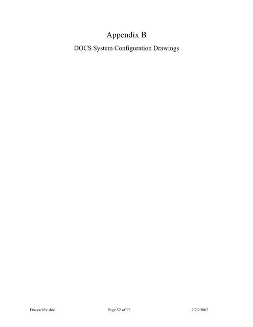 DOCS System Configuration Management Plan - U.S. Department of ...