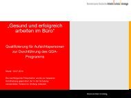 Qualifizierungskonzept - GDA-Büro - Gemeinsame Deutsche ...