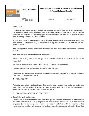 Instructivo para el llenado del Formato de Solicitud de Certificado de ...