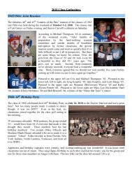 2010 Reunion Summaries - Carroll High School