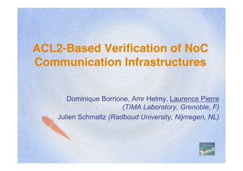 ACL2-Based Verification of NoC Communication Infrastructures