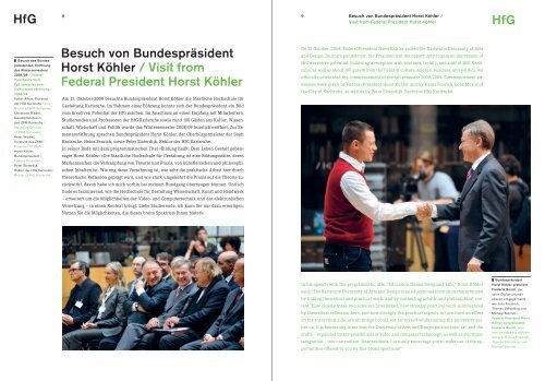 HfG Karlsruhe Jahresbericht Staatliche Hochschule für Gestaltung ...